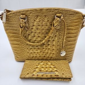 Brahmin Duxbury Satchel and Matching Wallet